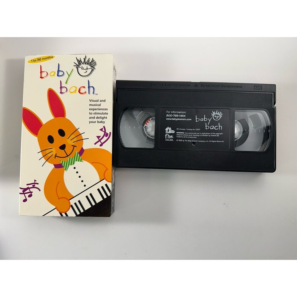 Baby Einstein Baby Bach VHS Tape 2000 Disney Infant Learning Music Educational